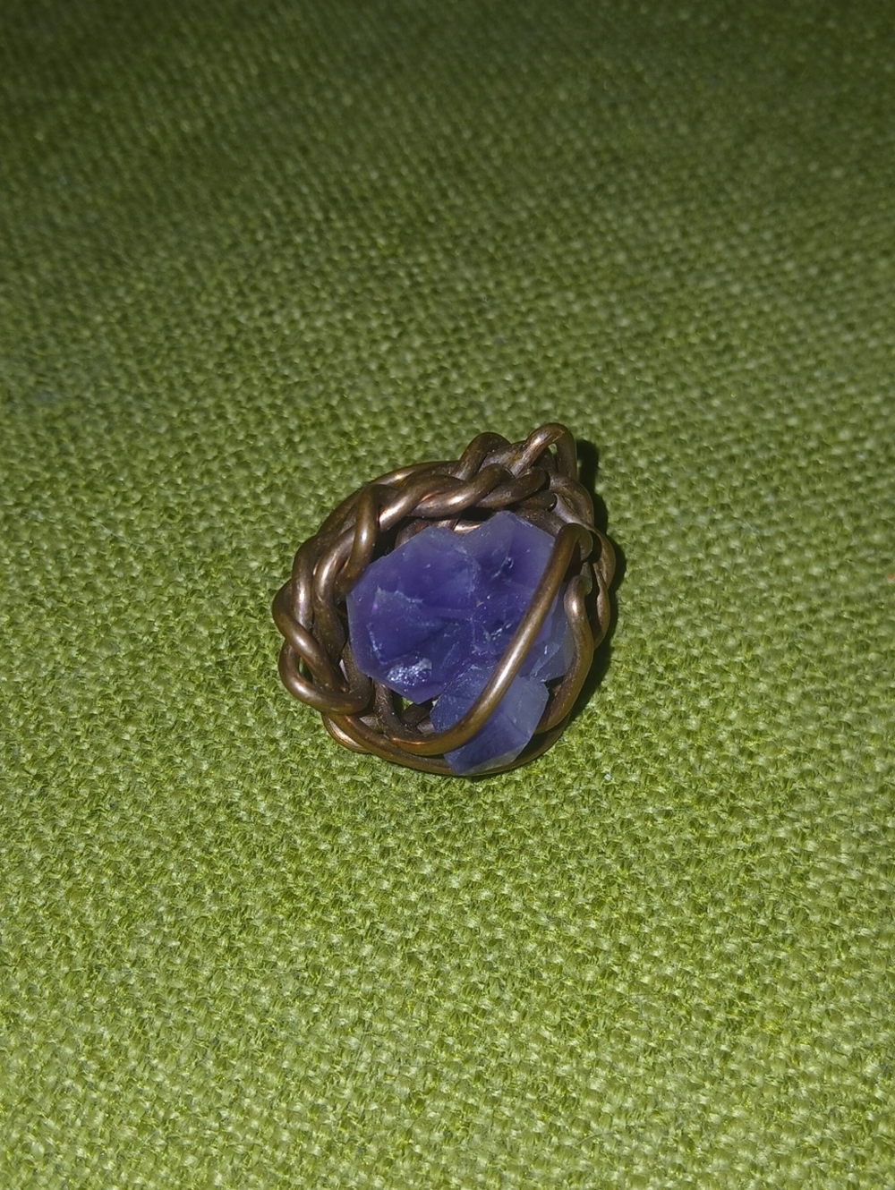 purple amethyst crystal Ring